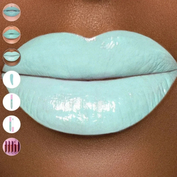 Glossed In Paradise Jeffree Star Supreme Gloss - NWT - Neon Turquoise - 1 AVA. - Picture 4 of 9